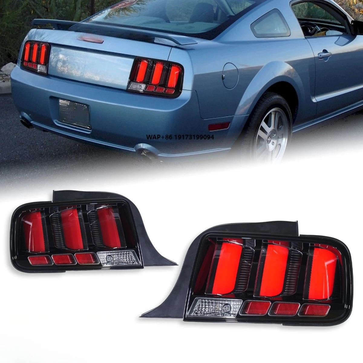 For 2005-2009 Mustang LED Tube Sequential Turn Tail Lights Lamps w/ Red
For 2005-2009 Mustang LED Tube Sequential Turn Tail Lights Lamps w/ Red
