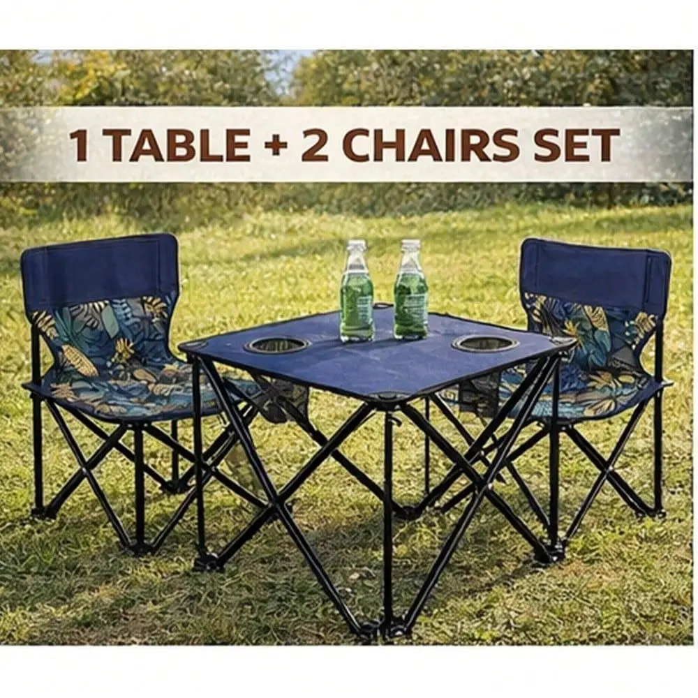 Outdoor Folding Table And Chair Set Is Portable And Suitable For Outdoor Activities, Picnics, Beaches, Parties, And Outdoor Cam
Outdoor Folding Table And Chair Set Is Portable And Suitable For Outdoor Activities, Picnics, Beaches, Parties, And Outdoor Cam