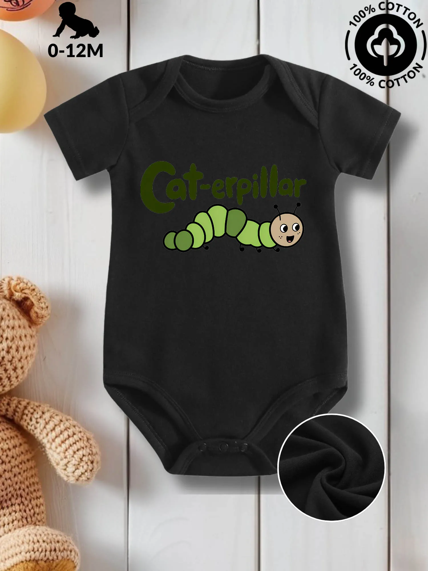 Детский костюм для ползания унисекс Cat-Erpillar, комбинезон для ухода за кожей из чистого хлопка, всесезонное черное боди 190GSM
Детский костюм для ползания унисекс Cat-Erpillar, комбинезон для ухода за кожей из чистого хлопка, всесезонное черное боди 190GSM