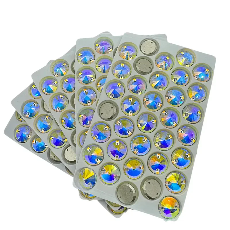 Rivoli AB Colors Top Quality K9 Glass Sew On Rhinestones Crystal FlatBack Sewing Stones For DIY Garment Wedding Dress
Rivoli AB Colors Top Quality K9 Glass Sew On Rhinestones Crystal FlatBack Sewing Stones For DIY Garment Wedding Dress