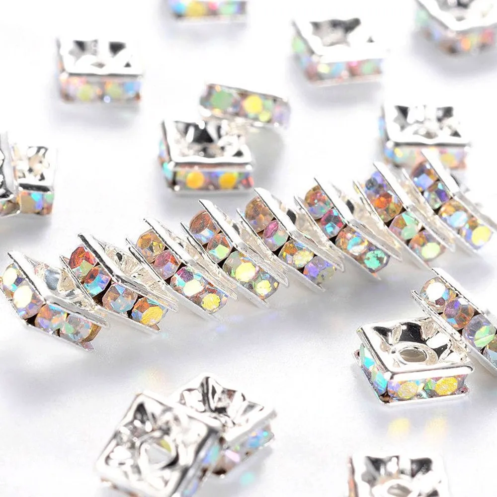 10pcs 6mm Brass Rhinestone Spacer Beads Square Loose Spacer Beads for Jewelry Making Handmade DIY Charms Bracelet Findings
10pcs 6mm Brass Rhinestone Spacer Beads Square Loose Spacer Beads for Jewelry Making Handmade DIY Charms Bracelet Findings
