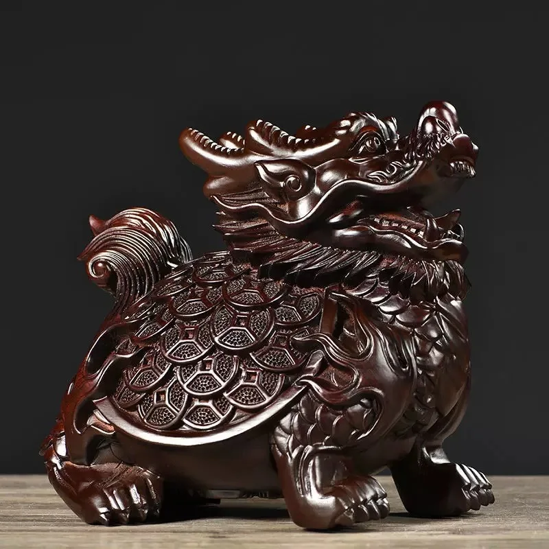 Solid wood carvings, dragon turtle ornaments, living room home decorations, handicrafts, sculptures, feng shui accessories
Solid wood carvings, dragon turtle ornaments, living room home decorations, handicrafts, sculptures, feng shui accessories