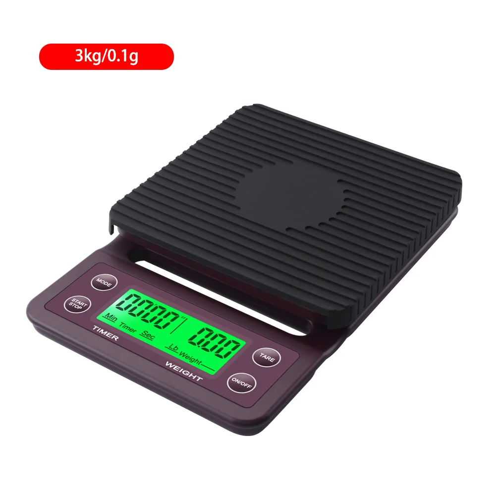 3Kg/0.1g Drip Coffee Scale with Timer Portable Electronic Digital Kitchen Scale High Precision LCD Electronic Scale
3Kg/0.1g Drip Coffee Scale with Timer Portable Electronic Digital Kitchen Scale High Precision LCD Electronic Scale