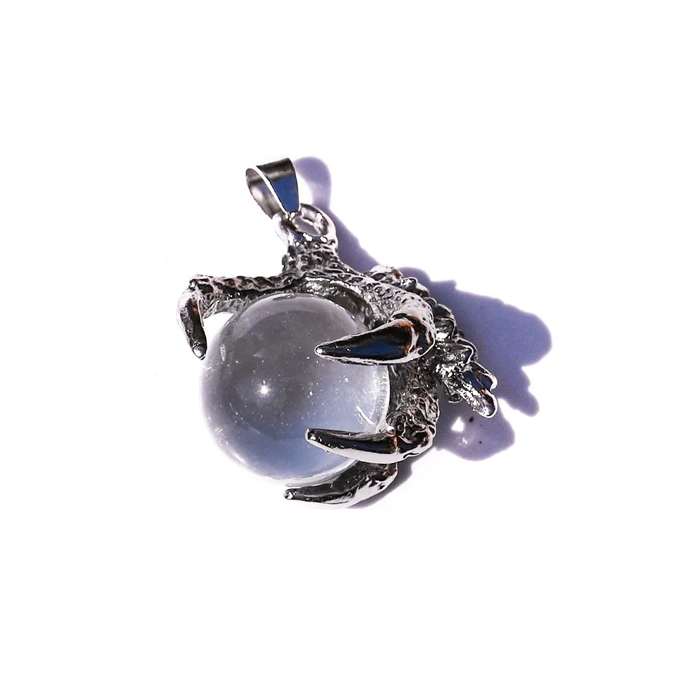 Personalized Exquisite Natural Stone Polished Round Bead Silver-Plated Dragon Claw Shaped Single Hole Pendant DIY Accessories
Personalized Exquisite Natural Stone Polished Round Bead Silver-Plated Dragon Claw Shaped Single Hole Pendant DIY Accessories