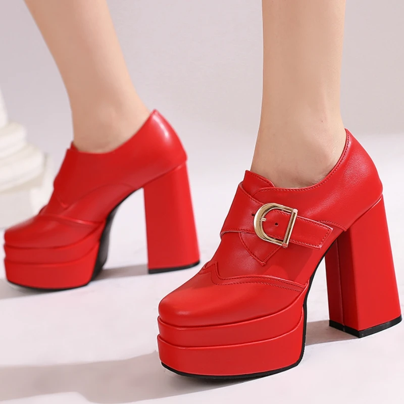 Fashion Women's Red High Heels Pumps Shoes Square toe Platform Punk Heeled Party Office Shoes Ladies 2026 Spring Plus Size 50
Fashion Women's Red High Heels Pumps Shoes Square toe Platform Punk Heeled Party Office Shoes Ladies 2026 Spring Plus Size 50