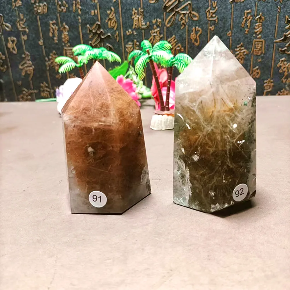 Natural energy quartz hair crystal making wand Spirit Chakra square tablet tower home decoration decoration and healing
Natural energy quartz hair crystal making wand Spirit Chakra square tablet tower home decoration decoration and healing