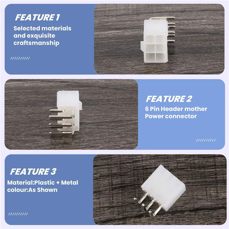 【Hot Selling】50Pcs 6-Pin Connector Power Connector Looper For Asic Miner Antminer S9 S9K S9J L3 DR3 T9 Z11 Z9 B7 X3 A4 A9 M3 Z1P
【Hot Selling】50Pcs 6-Pin Connector Power Connector Looper For Asic Miner Antminer S9 S9K S9J L3 DR3 T9 Z11 Z9 B7 X3 A4 A9 M3 Z1P