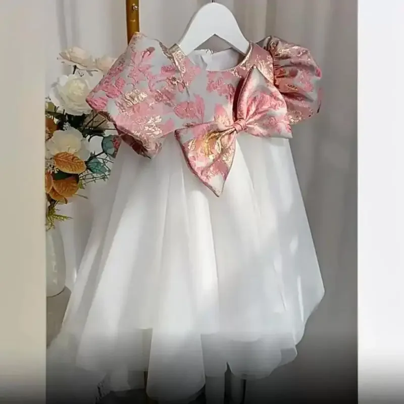 Cute Baby Girl Dress O-Neck Short Sleeve Princess Dresses Birthday Party Baptism Clothing for Children A-Line Girls Vestido
Cute Baby Girl Dress O-Neck Short Sleeve Princess Dresses Birthday Party Baptism Clothing for Children A-Line Girls Vestido