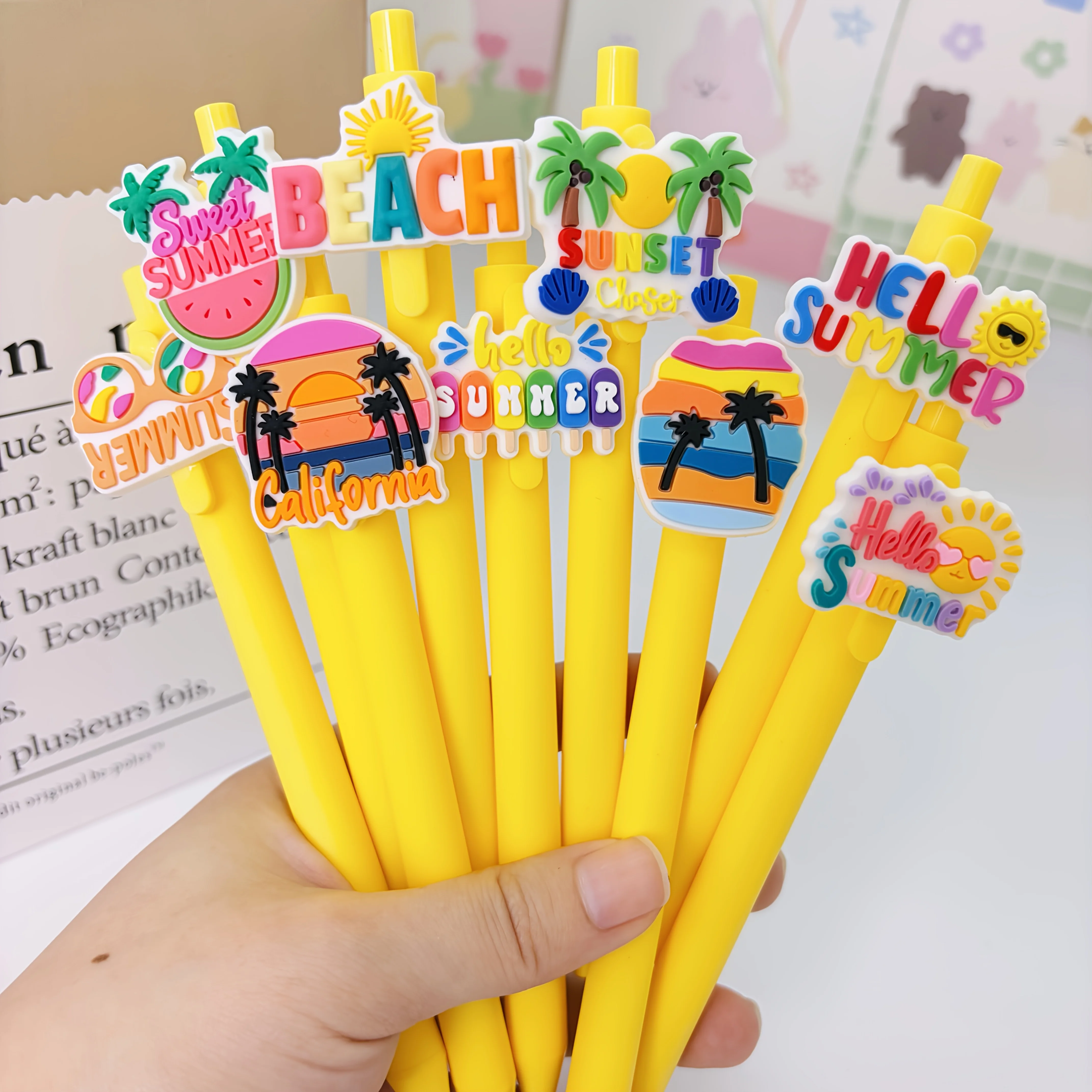 10Pcs Summer Beach Pens, Retractable Ballpoint Pens 0.5mm Black Ink for School Office Party Gifts
10Pcs Summer Beach Pens, Retractable Ballpoint Pens 0.5mm Black Ink for School Office Party Gifts