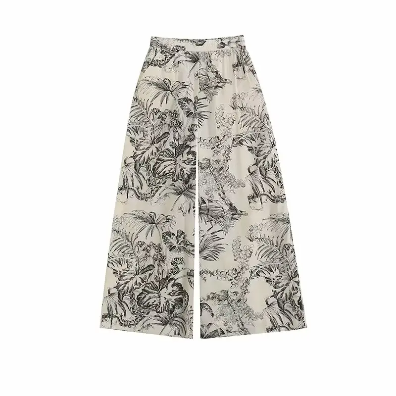Women 2024 Spring New Fashion Tongle Style Printed Trousers Retro High Waist Chic Side Pocket Elastice Trousers Mujer
Women 2024 Spring New Fashion Tongle Style Printed Trousers Retro High Waist Chic Side Pocket Elastice Trousers Mujer