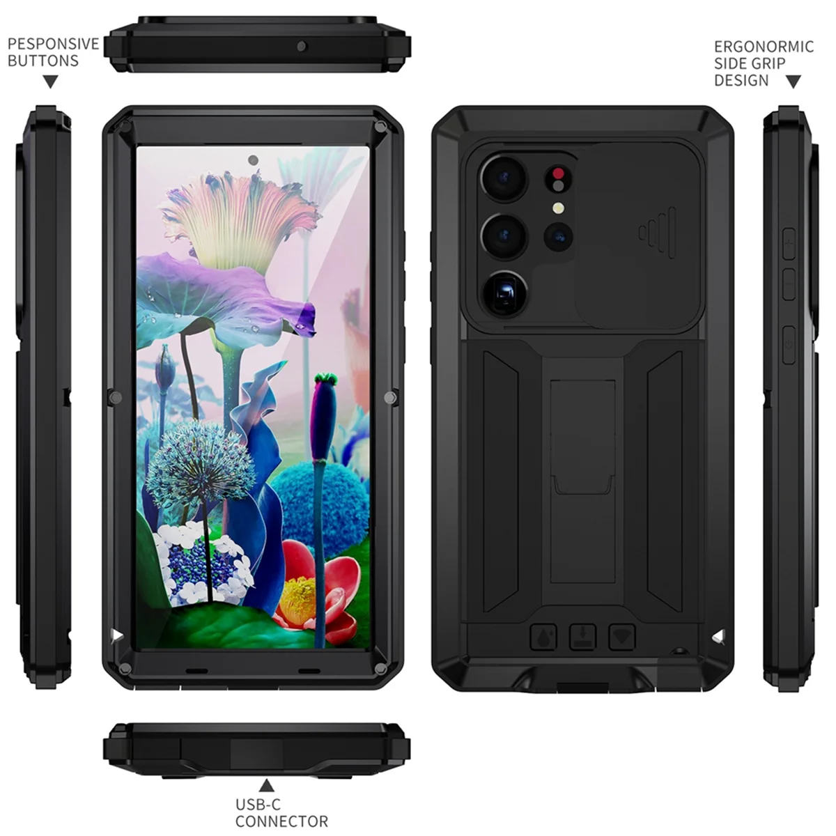 ARY-fFor Samsung Galaxy S24 Ultra Mobile Phone Case Fall-Proof Phone Case Metal Shockproof Protective Case
ARY-fFor Samsung Galaxy S24 Ultra Mobile Phone Case Fall-Proof Phone Case Metal Shockproof Protective Case