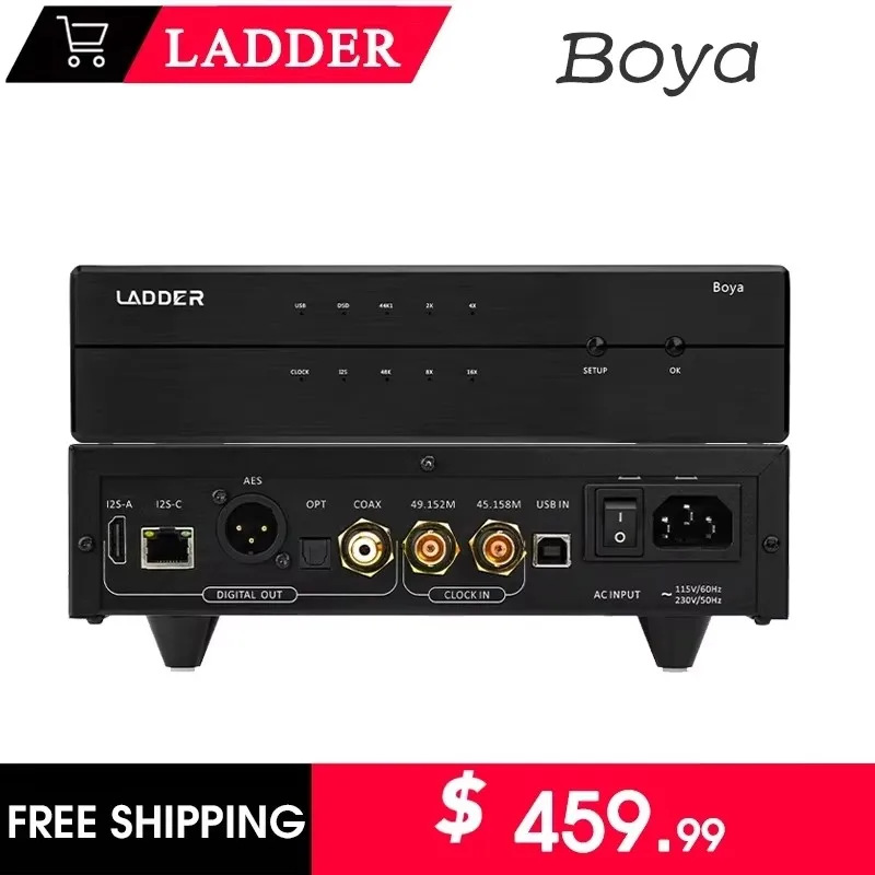 LADDER Boya USB Audio interface FPGA DSDP Processes HIFI FIFO Digital Signal And Supports DSD1024 PCM768 Clock Input
LADDER Boya USB Audio interface FPGA DSDP Processes HIFI FIFO Digital Signal And Supports DSD1024 PCM768 Clock Input