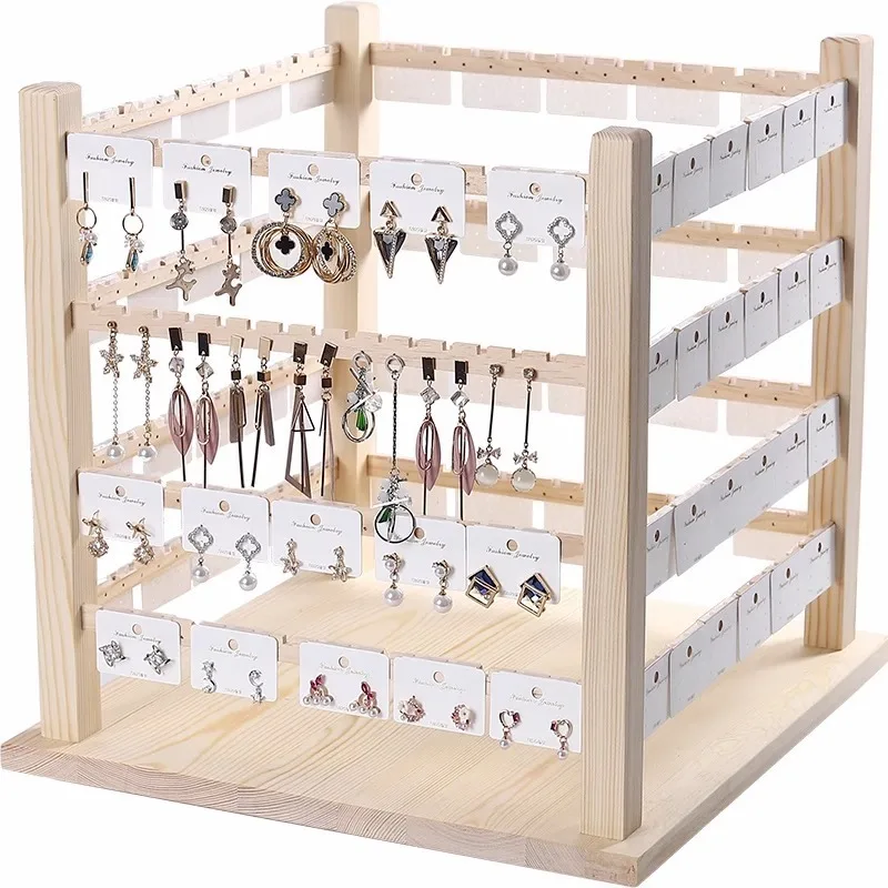 Rotating Earrings Display Stand Wooden Large Display Rack Luxury Trinket Showcase Shelf Jewellery Shelves with Rotating Base
Rotating Earrings Display Stand Wooden Large Display Rack Luxury Trinket Showcase Shelf Jewellery Shelves with Rotating Base