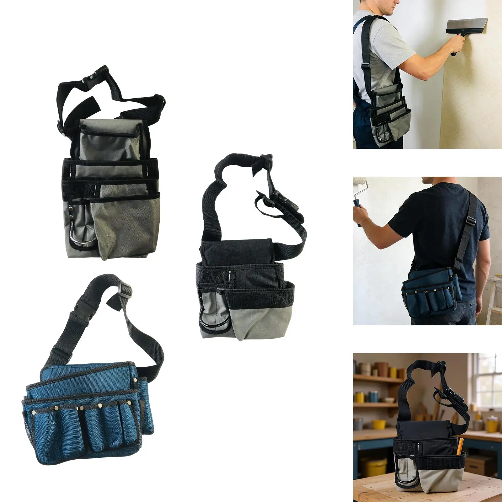 Tool Belt Pouch Heavy Duty Carrier Utility Work Apron Convenient Waist Tool Bag Adjustable for Woodwork Plumbing Electricians
Tool Belt Pouch Heavy Duty Carrier Utility Work Apron Convenient Waist Tool Bag Adjustable for Woodwork Plumbing Electricians