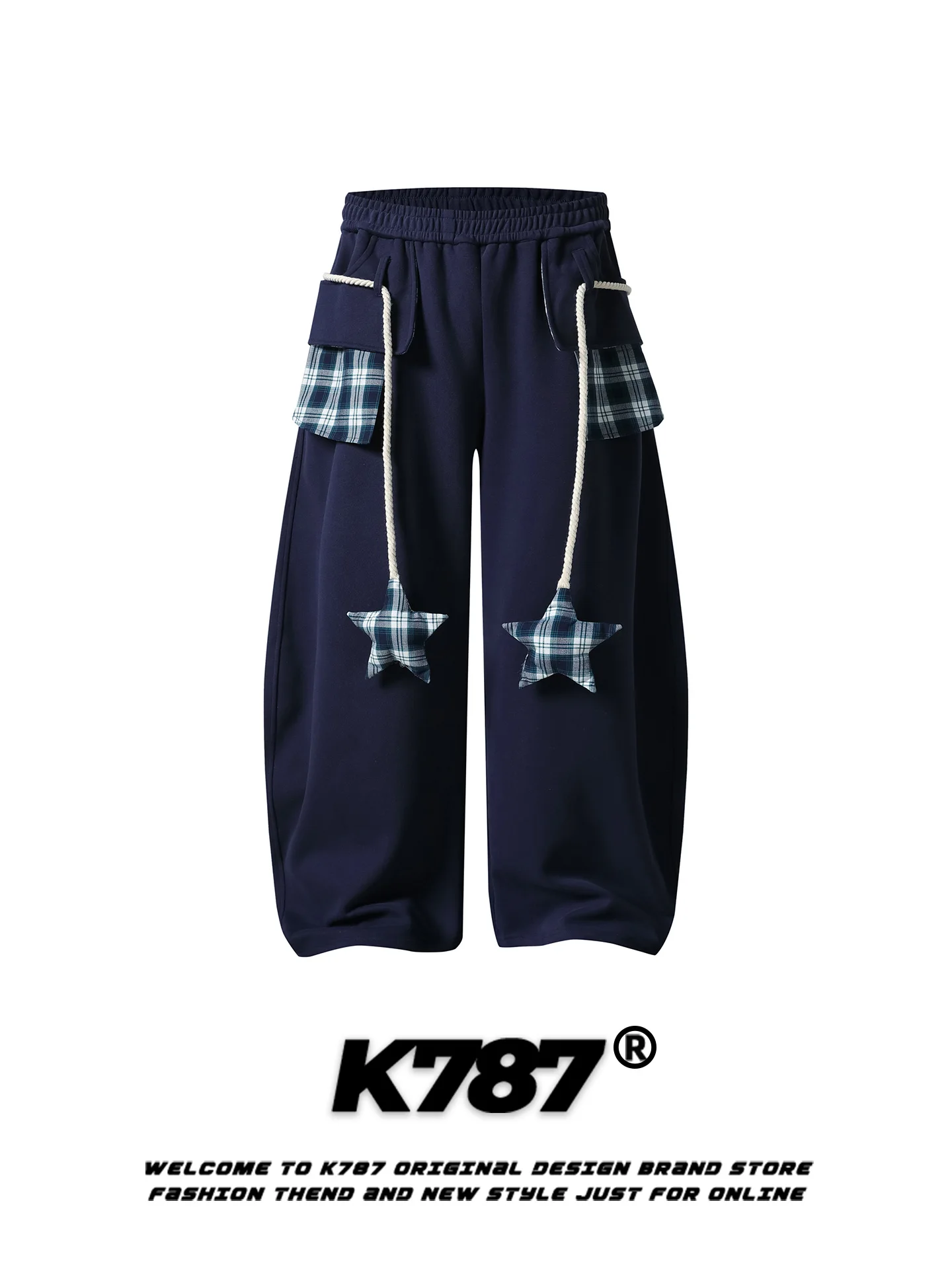 K787 Американские повседневные брюки-комбинезон в клетку с принтом звезд, свободные, в пол, унисекс, прямые штанины, смесь хлопка и полиэстера
K787 Американские повседневные брюки-комбинезон в клетку с принтом звезд, свободные, в пол, унисекс, прямые штанины, смесь хлопка и полиэстера