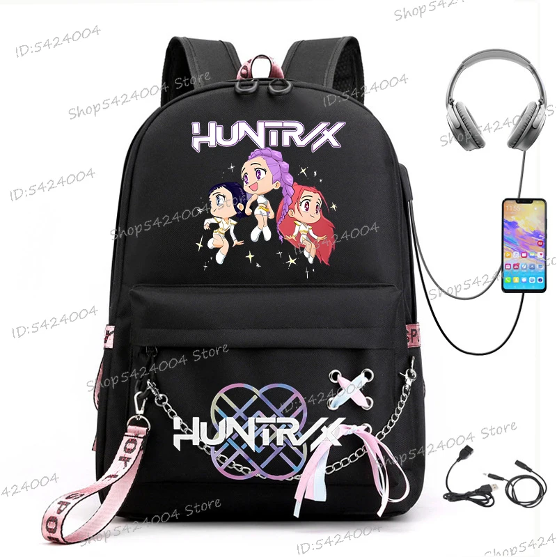 KPop Demon Hunters Black School Bags for Teen Girls Women College Bagpack Casual USB Charging Laptop Korean Style Rucksack 
KPop Demon Hunters Black School Bags for Teen Girls Women College Bagpack Casual USB Charging Laptop Korean Style Rucksack