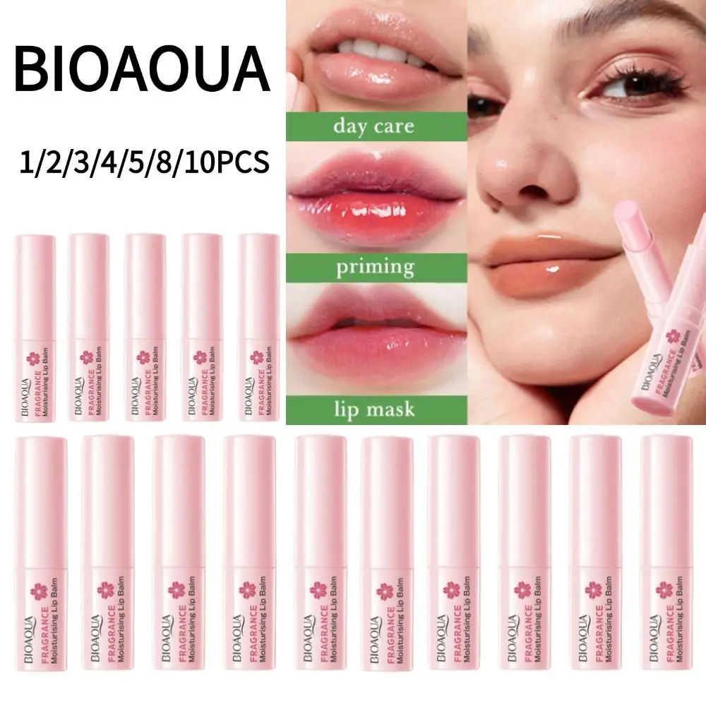 BIOAOUA 1/2/3/4/5/8/10PCS Sakura Fragrance Long-lasting Moisturizing Brightening Hydrating Lips Skin Care Moisturizing Lip Balm
BIOAOUA 1/2/3/4/5/8/10PCS Sakura Fragrance Long-lasting Moisturizing Brightening Hydrating Lips Skin Care Moisturizing Lip Balm