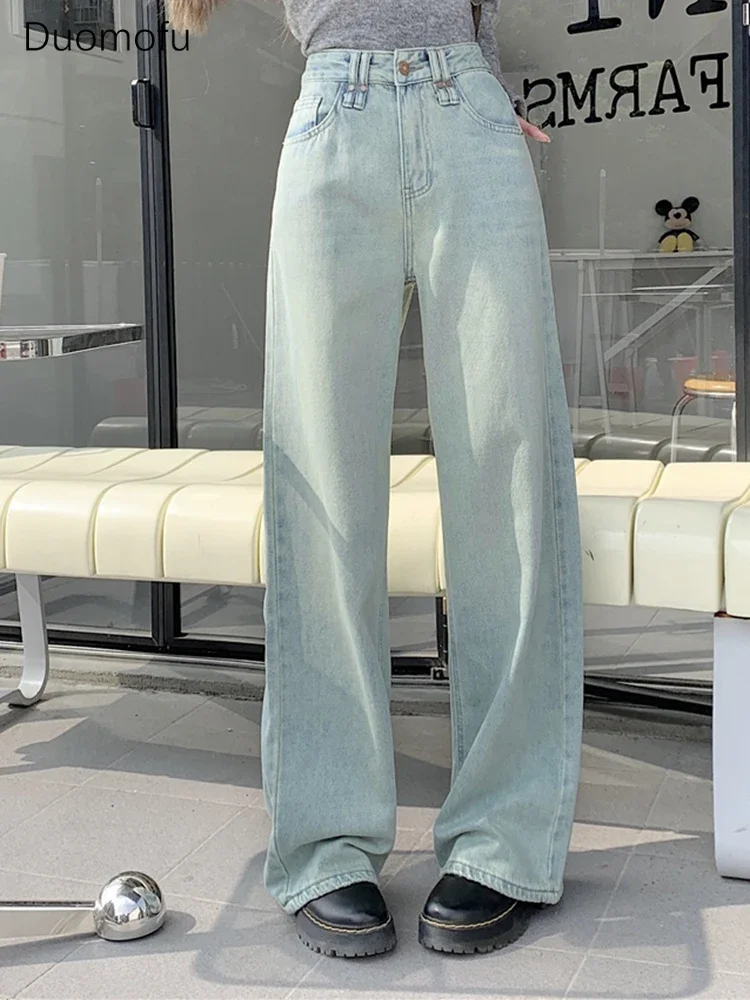 Duomofu Light Blue High Waist Slim Street Washed Female Jeans Spring Fashion Full Length Vintage Loose Straight S-Xl Women Jeans
Duomofu Light Blue High Waist Slim Street Washed Female Jeans Spring Fashion Full Length Vintage Loose Straight S-Xl Women Jeans