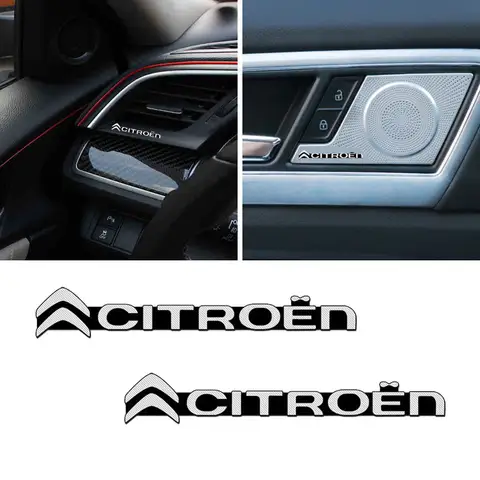 Áudio do carro decorar 3d alumínio emblema adesivos para citroen c1 c3 c4 c5 c6 2cv vts picasso cruz cactus rd3 c4l ds3 ds4 ds5