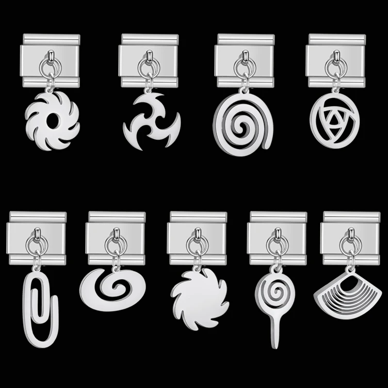Fashion New Sprial Darts Triangle Paper Clip Tassels Charm Stainless Steel Italian Links Fit 9mm Kit Bracelet DIY Making Jewelry
Fashion New Sprial Darts Triangle Paper Clip Tassels Charm Stainless Steel Italian Links Fit 9mm Kit Bracelet DIY Making Jewelry
