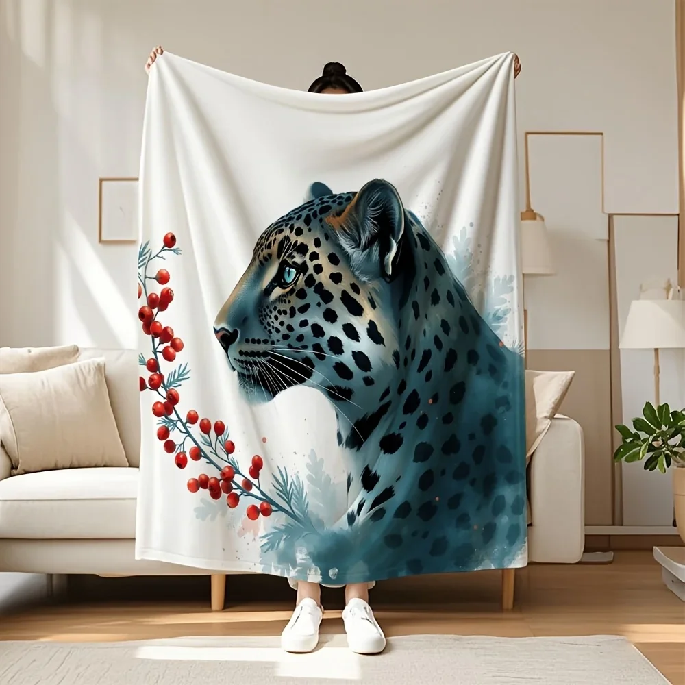 pc Winter Leopard Holly Fruit Blanket Soft Flannel Throw with Lion Holly Design Perfect for Bed Sofa Camping Car
pc Winter Leopard Holly Fruit Blanket Soft Flannel Throw with Lion Holly Design Perfect for Bed Sofa Camping Car