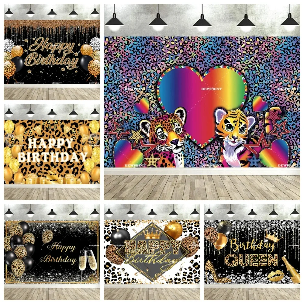 Leopard Print Gold Glitter Balloon Themed Birthday Banner Background, Children Birthday Party Decoration Photography Background
Leopard Print Gold Glitter Balloon Themed Birthday Banner Background, Children Birthday Party Decoration Photography Background