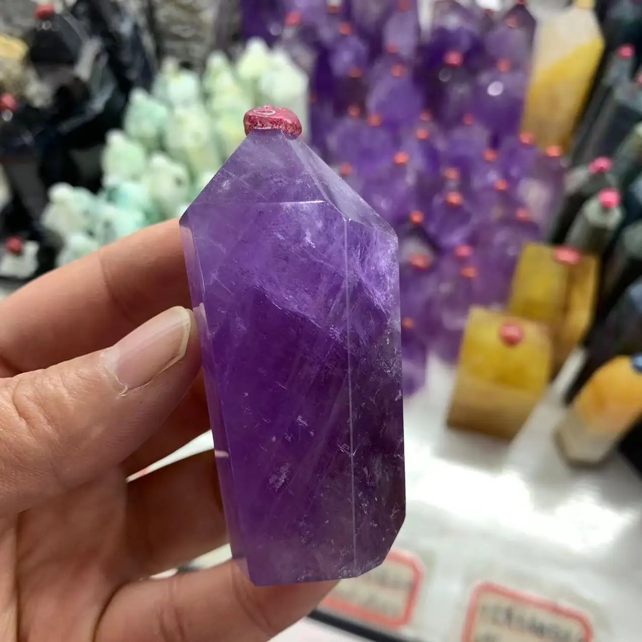 Natural Purple Crystal Obelisk Reiki Healing Gift Room Decorative Home Accessories
Natural Purple Crystal Obelisk Reiki Healing Gift Room Decorative Home Accessories