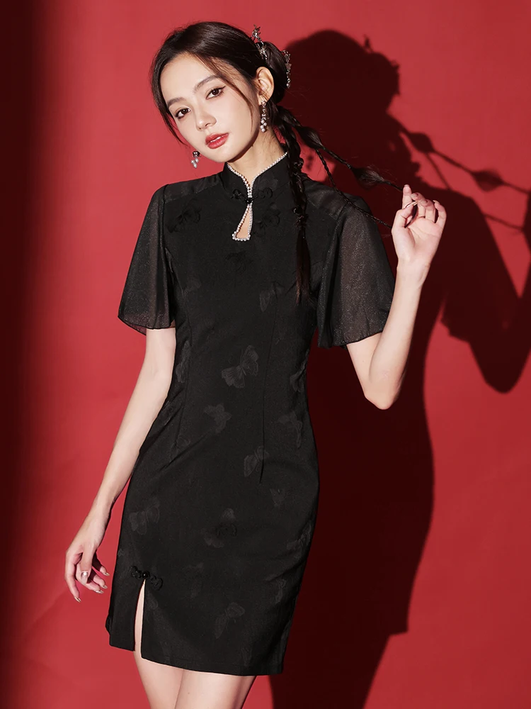 Young Girl's Bla Vintage ort Qipao Dr Korean Sle Summer Faionable Length Chinese Traditional Clothing
Young Girl's Bla Vintage ort Qipao Dr Korean Sle Summer Faionable Length Chinese Traditional Clothing