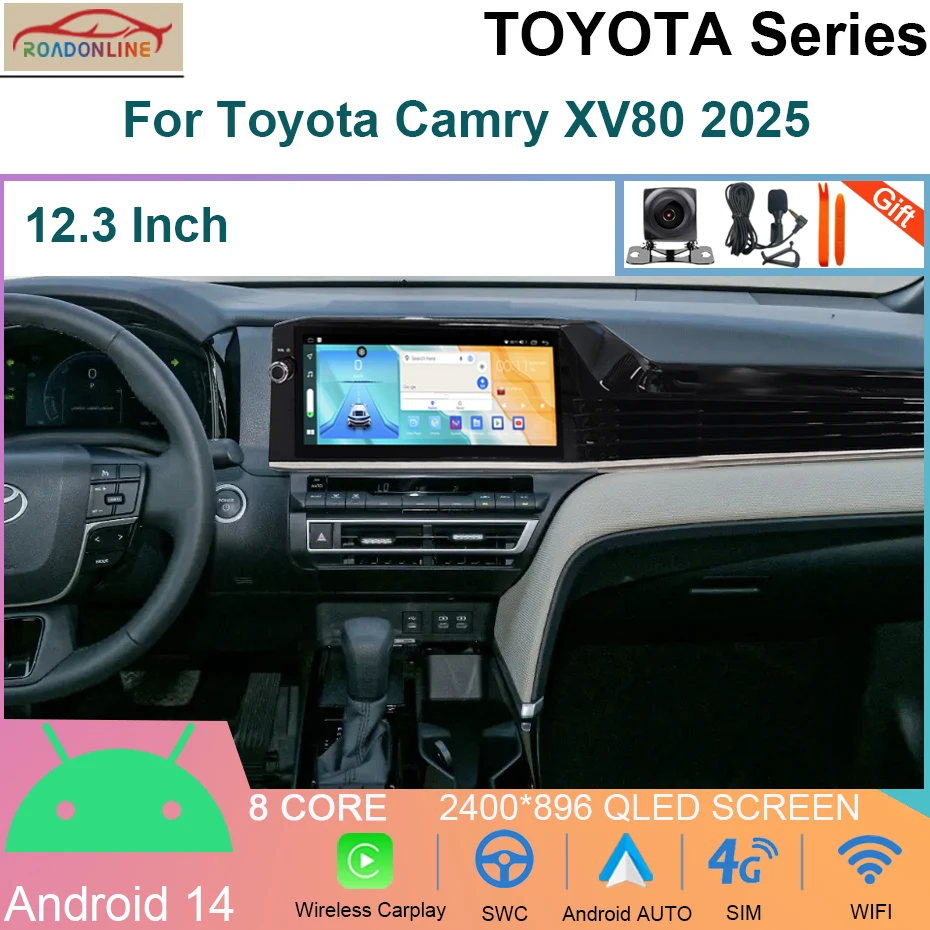 Android14 Multimedia Stereo Navigation For Toyota Camry XV80 2025 QLED Screen Carplay GPS Car Radio 4G WIFI BT
Android14 Multimedia Stereo Navigation For Toyota Camry XV80 2025 QLED Screen Carplay GPS Car Radio 4G WIFI BT