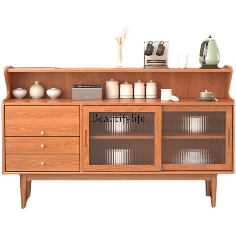 Nordic solid wood simple tea cabinet Japanese multi-functional mobile door glass entrance cabinet
Nordic solid wood simple tea cabinet Japanese multi-functional mobile door glass entrance cabinet