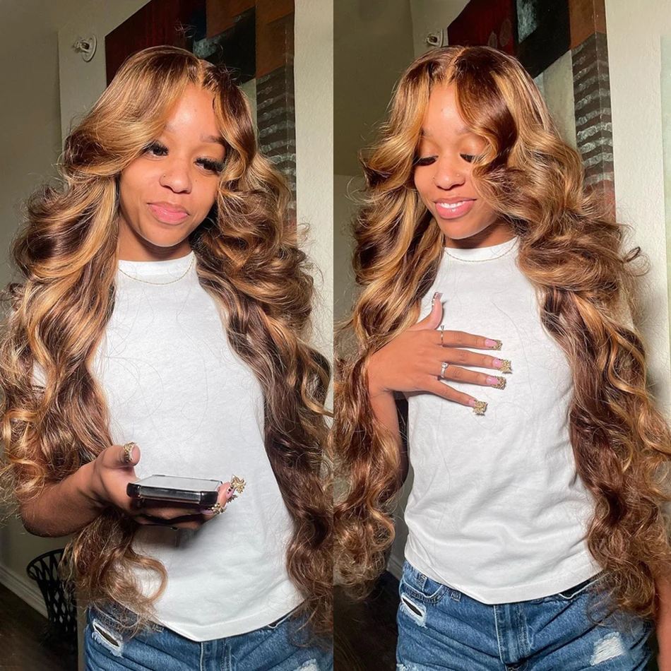 Highlight 13X6 Hd Lace Frontal Wig Body Wave 13X4 Brown Blonde Ombre Colored Human Hair Front Pre Plucked P4/27 Wigs For Women
Highlight 13X6 Hd Lace Frontal Wig Body Wave 13X4 Brown Blonde Ombre Colored Human Hair Front Pre Plucked P4/27 Wigs For Women