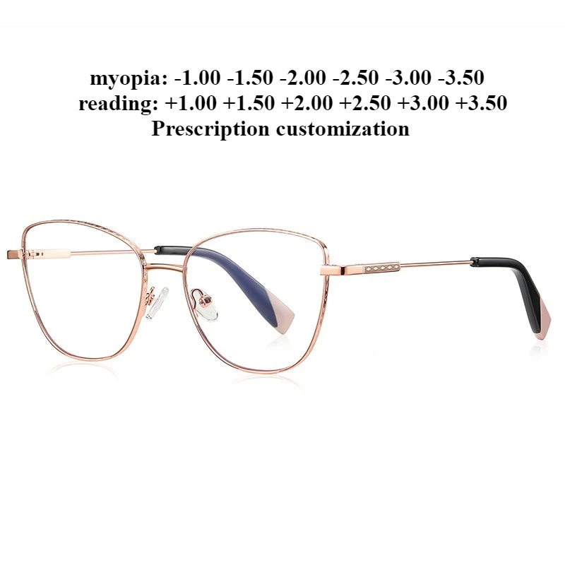54-16 Новые металлические плоские очки, модные очки для чтения с защитой от синего света, женские очки для чтения «кошачий глаз», близорукость, индивидуальная настройка по рецепту
54-16 Новые металлические плоские очки, модные очки для чтения с защитой от синего света, женские очки для чтения «кошачий глаз», близорукость, индивидуальная настройка по рецепту