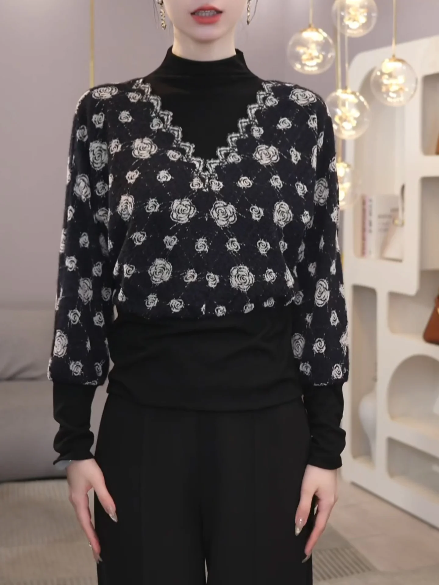 Faionable High Ne Long Sve Knitted Base irt Women's Wear Autumn Winter New Arrival plus Size Retro Embroidery Top
Faionable High Ne Long Sve Knitted Base irt Women's Wear Autumn Winter New Arrival plus Size Retro Embroidery Top