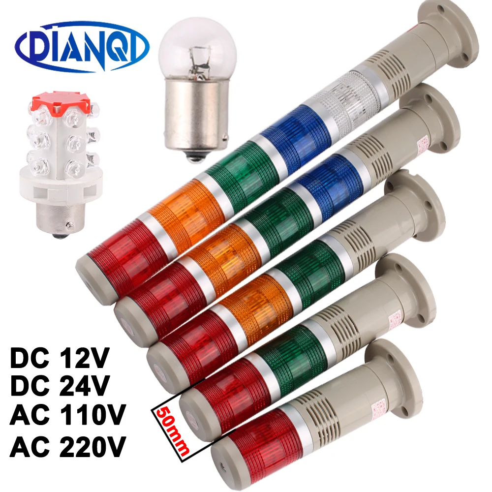 DC12V/24V Industrial Multilayer Warning Signal Tower Stack Lamp Steady Flash light Alarm caution machinery Buzzer/NO AC110V/220V
DC12V/24V Industrial Multilayer Warning Signal Tower Stack Lamp Steady Flash light Alarm caution machinery Buzzer/NO AC110V/220V