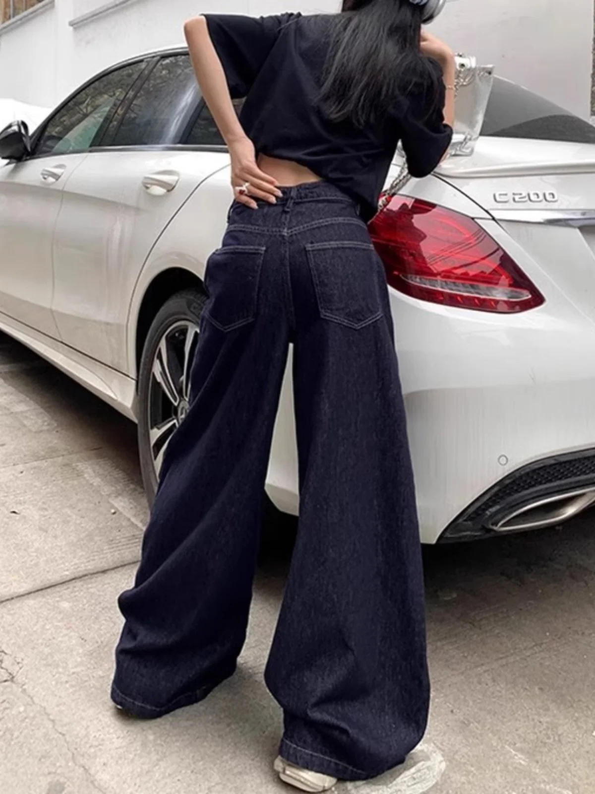 High Waist Wide Leg Denim Jeans Women plus Size Spring Autumn k Blue American Sle Loose Slimming Floor-Length Pants
High Waist Wide Leg Denim Jeans Women plus Size Spring Autumn k Blue American Sle Loose Slimming Floor-Length Pants