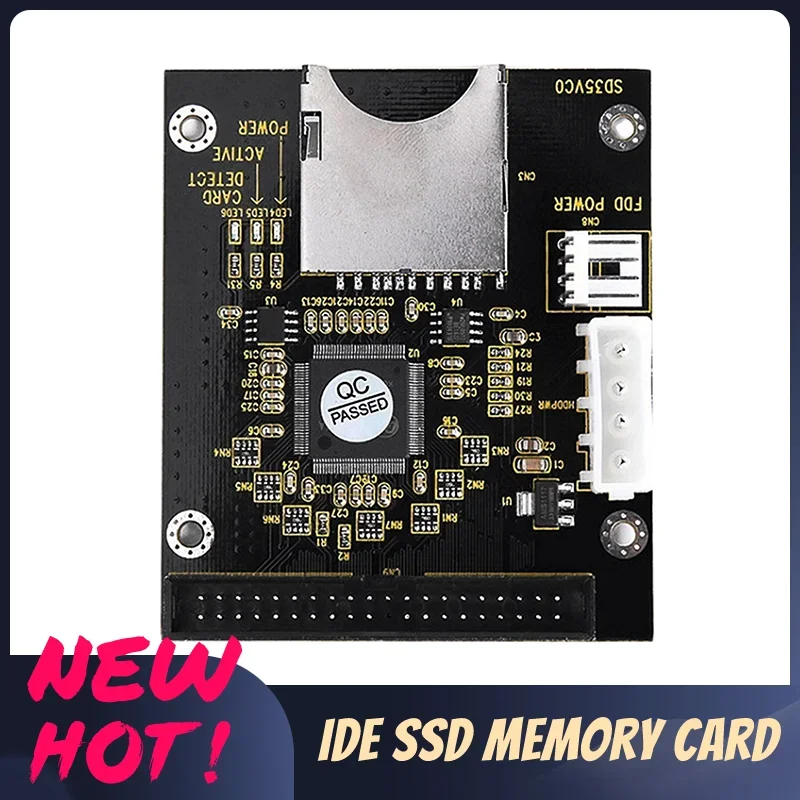 Карта памяти SD на 3,5-дюймовый адаптер IDE SD на 2,5-дюймовый IDE 44-контактный разъем SSD-конвертер Модуль карты расширения памяти для ноутбука
Карта памяти SD на 3,5-дюймовый адаптер IDE SD на 2,5-дюймовый IDE 44-контактный разъем SSD-конвертер Модуль карты расширения памяти для ноутбука