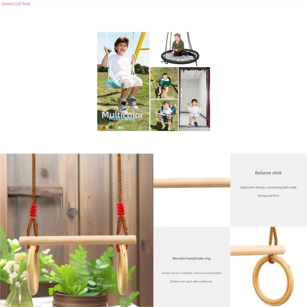 D0JC Adjustable Height Kids Swing Set with Trapeze Rings for Physical Training
D0JC Adjustable Height Kids Swing Set with Trapeze Rings for Physical Training