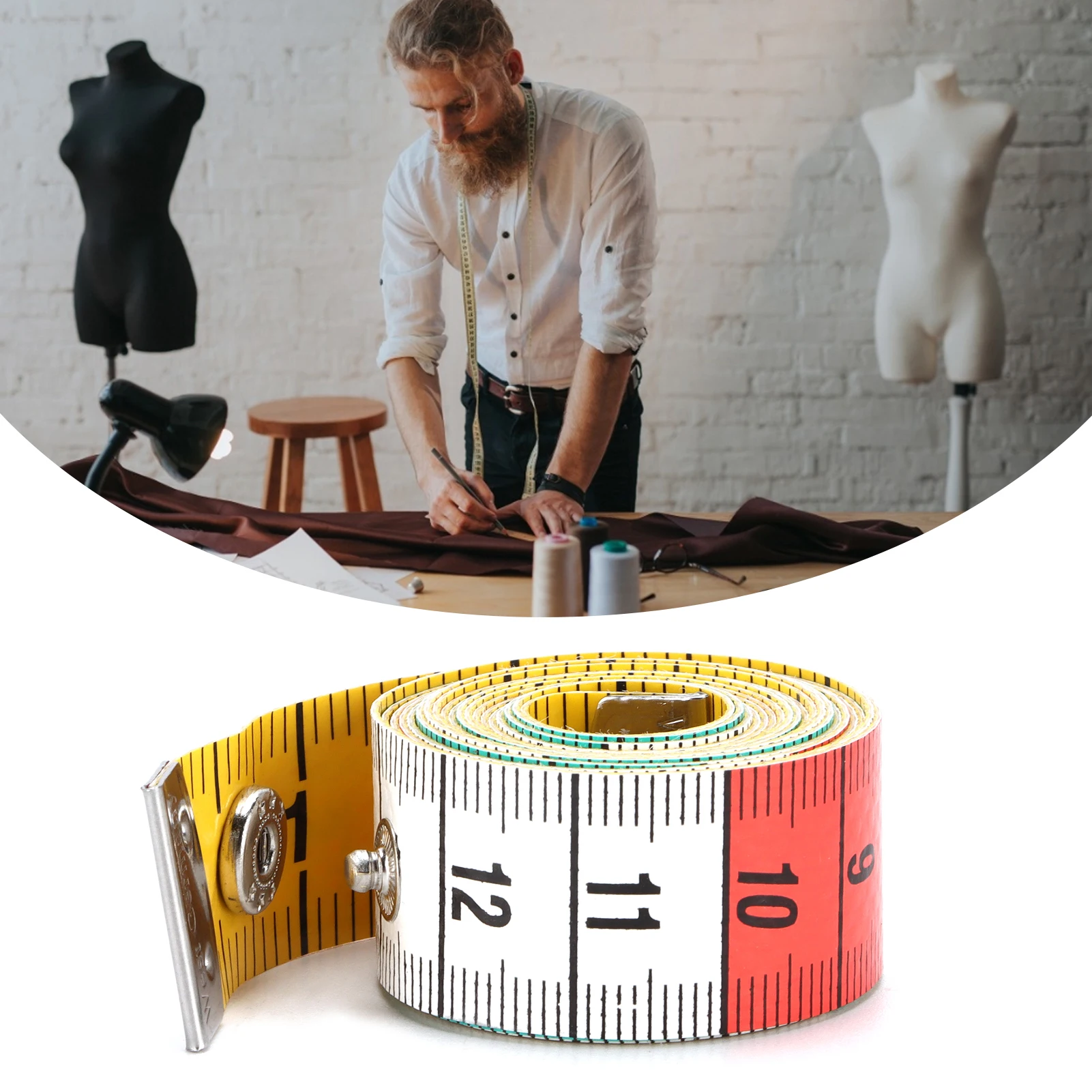 Body Tape Measure Fabric Tape Soft Tape Measure Plastic Colored Buckle Ruler for Fabric Sewing Tailor Cloth Knitting
Body Tape Measure Fabric Tape Soft Tape Measure Plastic Colored Buckle Ruler for Fabric Sewing Tailor Cloth Knitting
