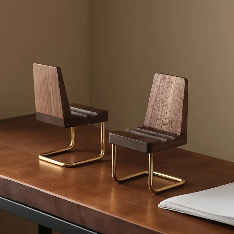 Walnut Solid Wood Stool Phone Stand, Creative Desktop Wooden Holder, Minimalist Tabletop Decoration Ornament
Walnut Solid Wood Stool Phone Stand, Creative Desktop Wooden Holder, Minimalist Tabletop Decoration Ornament