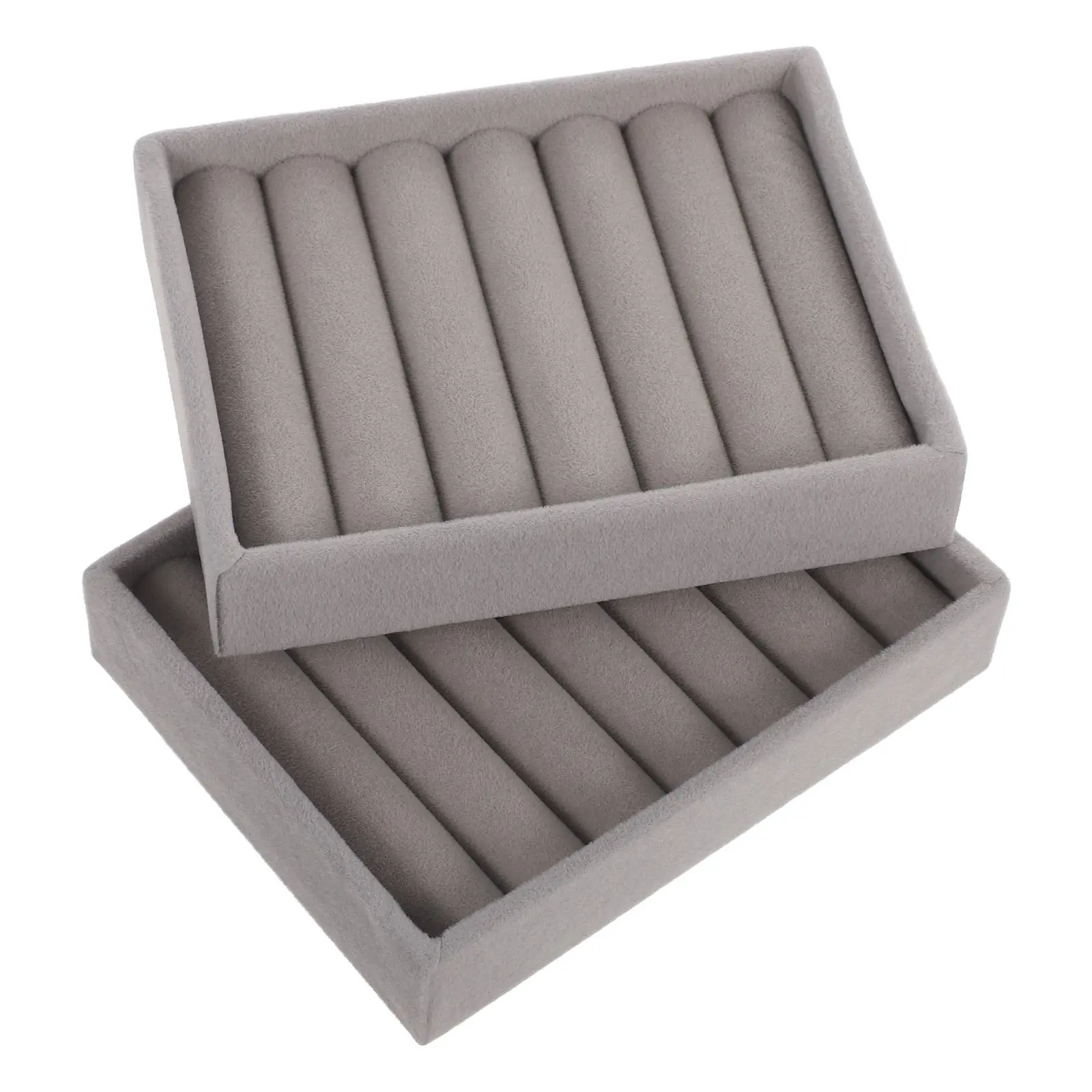 2Pcs Rings Storage Organizer Tray Elegant Jewelry Display Box Soft Lined Compact Jewelry Holder Tray for Rings Earrings
2Pcs Rings Storage Organizer Tray Elegant Jewelry Display Box Soft Lined Compact Jewelry Holder Tray for Rings Earrings