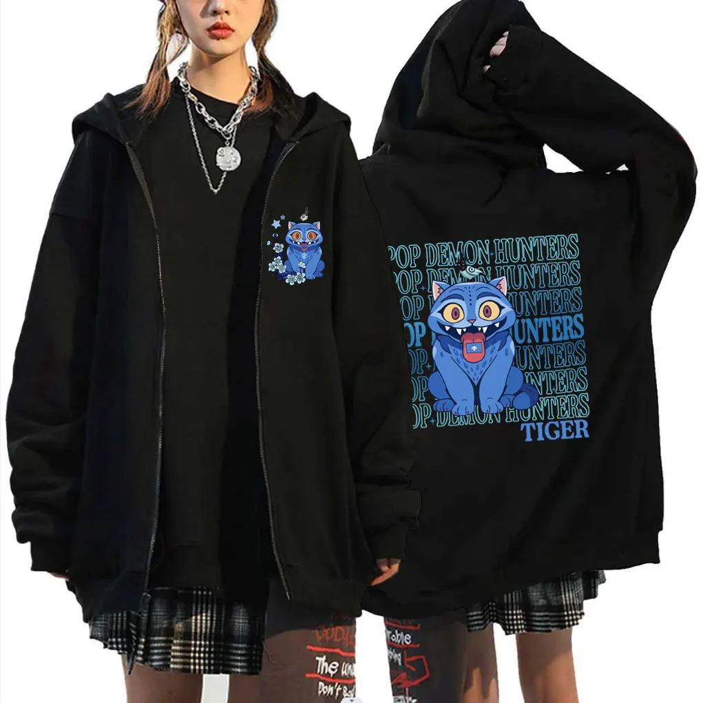 Kpop Demon Hunters Derpy Tiger Zipper Hoodie Men Women Fashion Cartoon Trend Zip Up Jacket Men's Clothing Oversized Hoodies Coat
Kpop Demon Hunters Derpy Tiger Zipper Hoodie Men Women Fashion Cartoon Trend Zip Up Jacket Men's Clothing Oversized Hoodies Coat