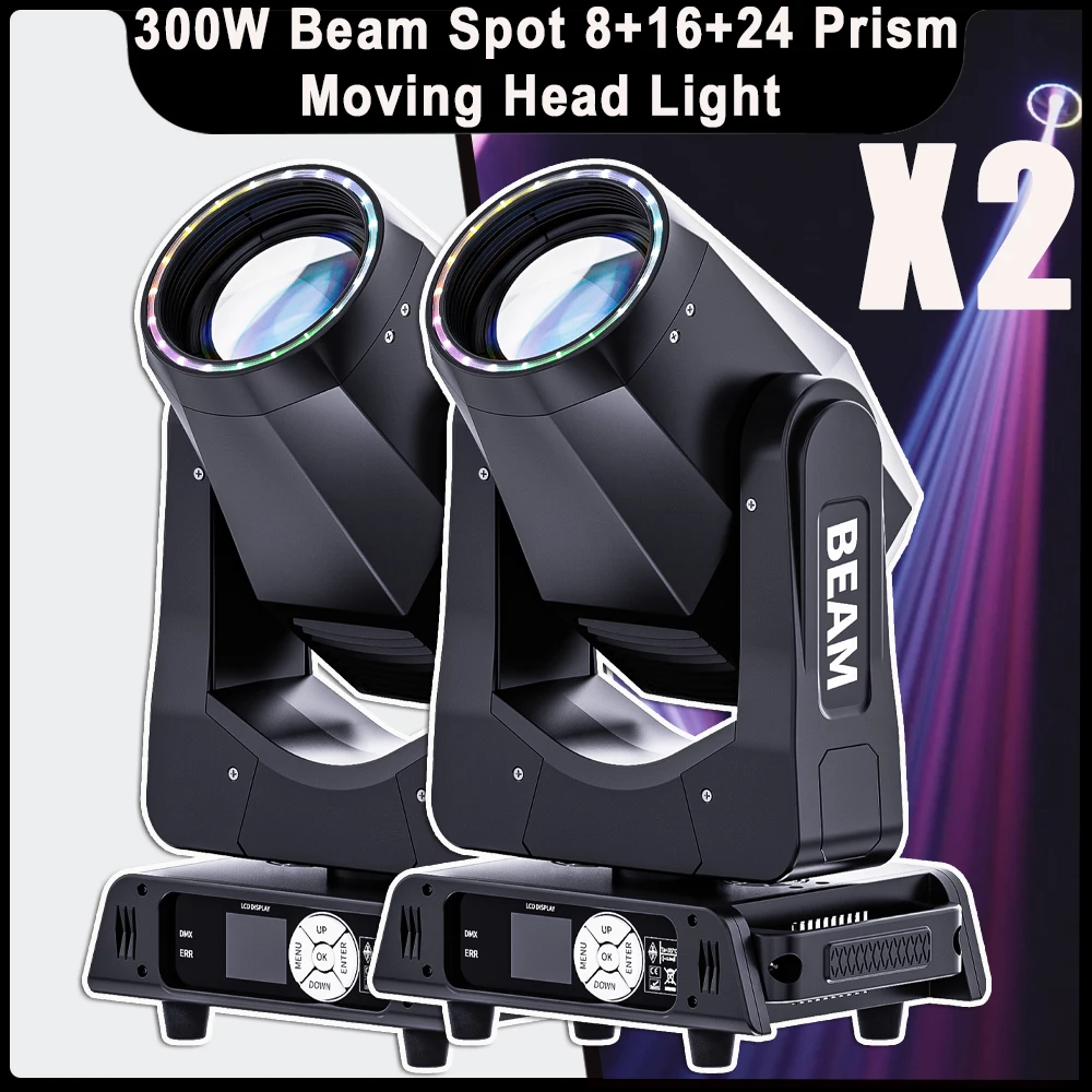 2Pcs/lot 300W Beam Spot Moving Head Light Gobo Frost 8+16+24 Prism Stage Light DMX512 DJ Disco Club Wedding Party Stage Effect
2Pcs/lot 300W Beam Spot Moving Head Light Gobo Frost 8+16+24 Prism Stage Light DMX512 DJ Disco Club Wedding Party Stage Effect