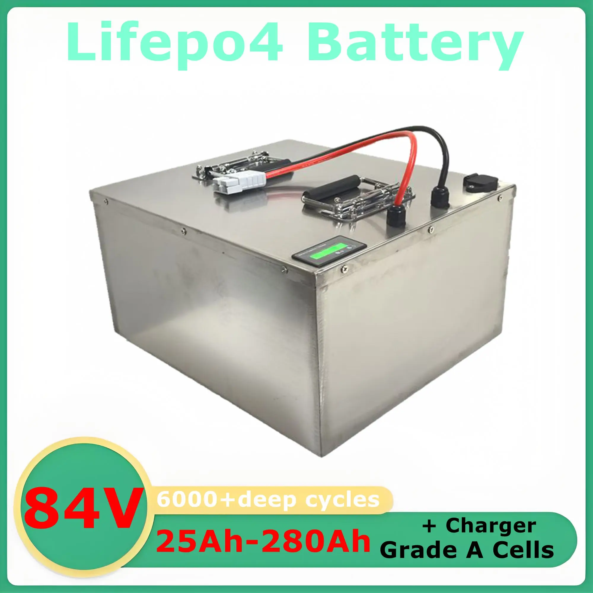 27S 84V 25Ah 50Ah 85Ah 100Ah 140Ah 170Ah 200Ah 280Ah Lifepo4 Battery for 2000W 5000W 8000W Two Wheeler Sightseeing Vehicles
27S 84V 25Ah 50Ah 85Ah 100Ah 140Ah 170Ah 200Ah 280Ah Lifepo4 Battery for 2000W 5000W 8000W Two Wheeler Sightseeing Vehicles