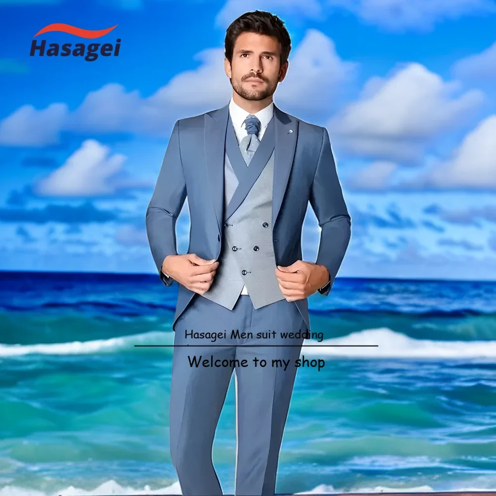 Formal Men's Suit Wedding Tuxedo Three Piece Suit (Jacket Pants Vest) Professional Customized Blazer Men's Groom's Clothing
Formal Men's Suit Wedding Tuxedo Three Piece Suit (Jacket Pants Vest) Professional Customized Blazer Men's Groom's Clothing