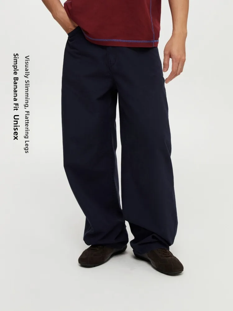 American Style Casual Pants Cotton Wide Leg Banana Pants Men's Spring Commuting Loose Fit Trousers Pure Color Trousers
American Style Casual Pants Cotton Wide Leg Banana Pants Men's Spring Commuting Loose Fit Trousers Pure Color Trousers