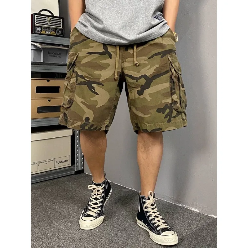 Retro Multi-pocket Camouflage Men's shorts Summer American trend Loose and Versatile Sports shorts Street Casual Couple Shorts
Retro Multi-pocket Camouflage Men's shorts Summer American trend Loose and Versatile Sports shorts Street Casual Couple Shorts