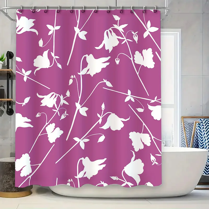 Занавеска для душа с ярким цветочным принтом, розовый, белый узор, декор для ванной комнаты, водонепроницаемая ткань 180x240 см (B09) 
Занавеска для душа с ярким цветочным принтом, розовый, белый узор, декор для ванной комнаты, водонепроницаемая ткань 180x240 см (B09)