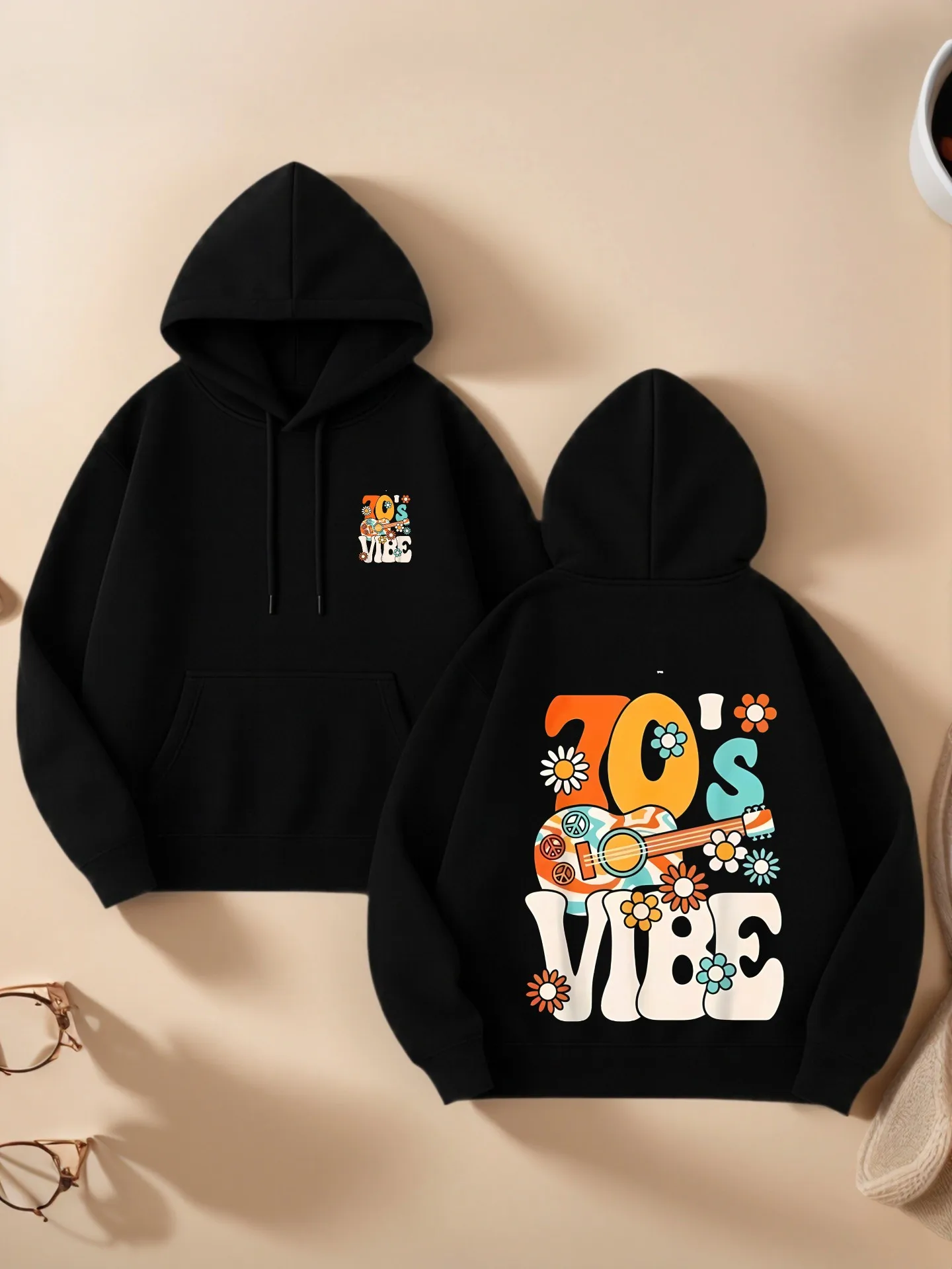 Женская толстовка с графическим рисунком, винтажный графический принт Vibe 70-х годов, повседневная одежда на каждый день, мягкая ткань, для подростков
Женская толстовка с графическим рисунком, винтажный графический принт Vibe 70-х годов, повседневная одежда на каждый день, мягкая ткань, для подростков