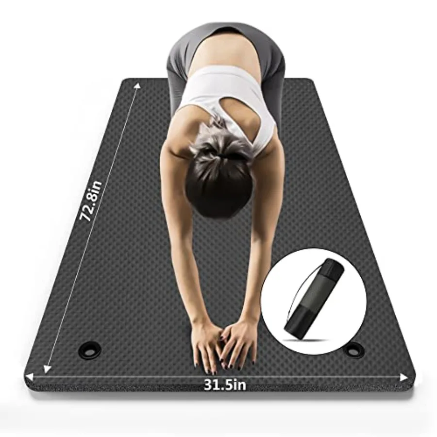 Yoga Mat 72.8" x 31.5" x 2/5 inch Thick With Strap and Bag, Extra Wide Workout Mat for Women and Men, Non Slip Exercise Mat for
Yoga Mat 72.8" x 31.5" x 2/5 inch Thick With Strap and Bag, Extra Wide Workout Mat for Women and Men, Non Slip Exercise Mat for