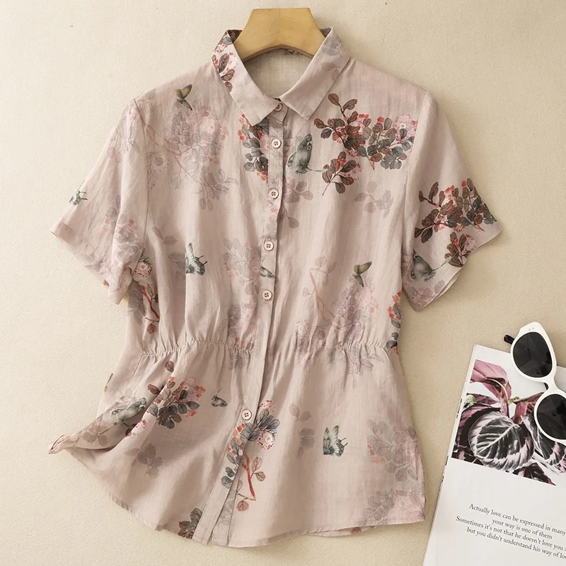 Spring Summer 2026 Women's plus Size Cotton Linen Shirt Short Sleeve Printed Bama Material Slim Fit Outerwear Comfortable Bre...
Spring Summer 2026 Women's plus Size Cotton Linen Shirt Short Sleeve Printed Bama Material Slim Fit Outerwear Comfortable Bre...